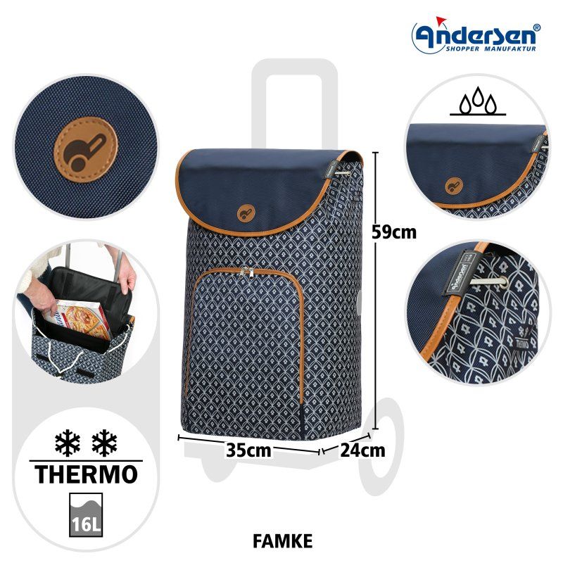 Shoppingvagn Andersen Unus Famke, med kylfack