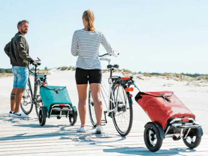 Shoppingvagn, vagn dramaten för cykel
